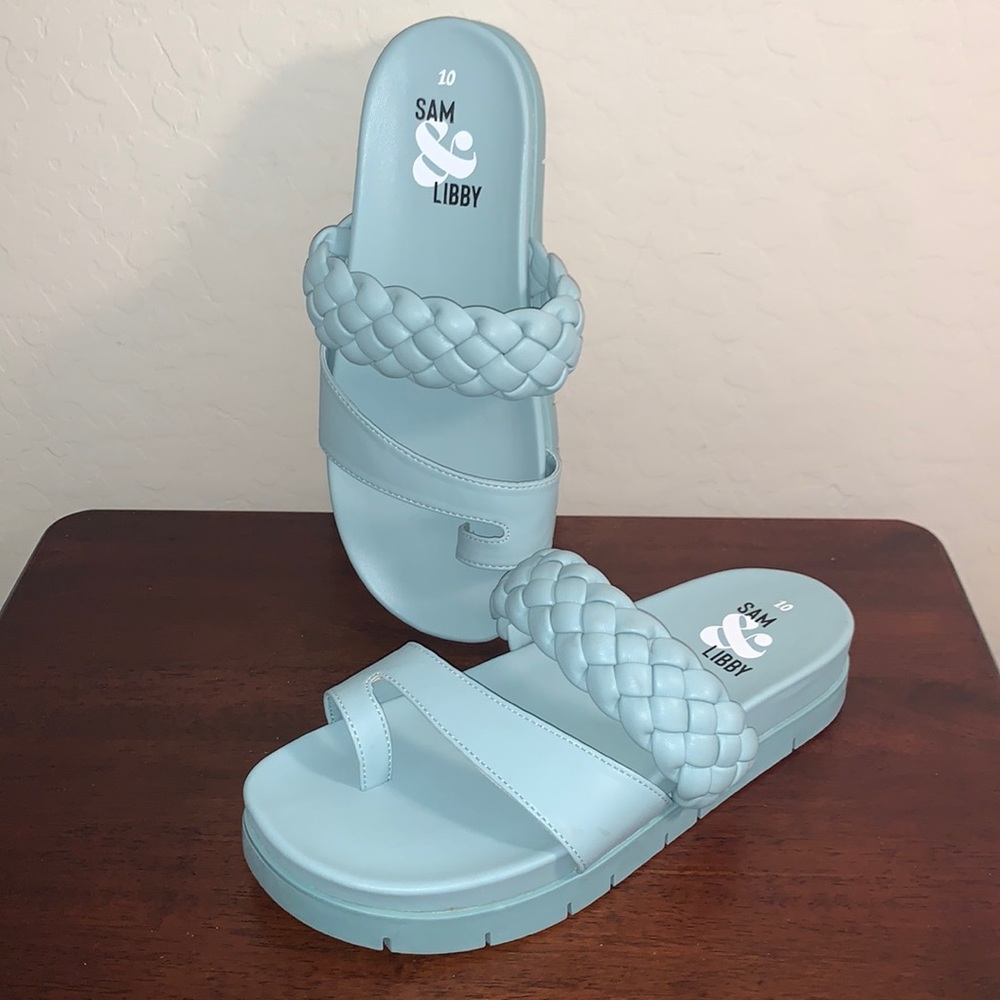 SAM & LIBBY BRAND NEW SIZE 10 GORGEOUS ADELIA FOOTBED SANDALS